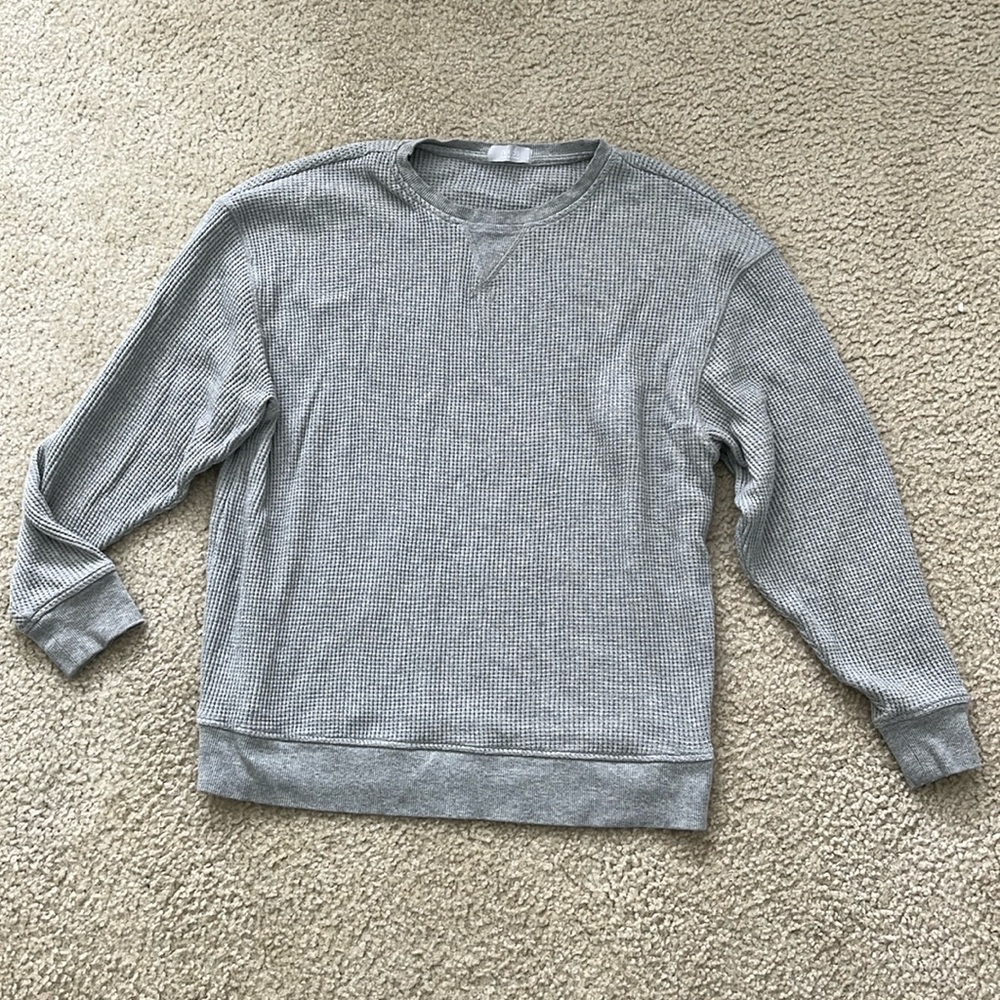 Nuuds waffle crewneck pullover